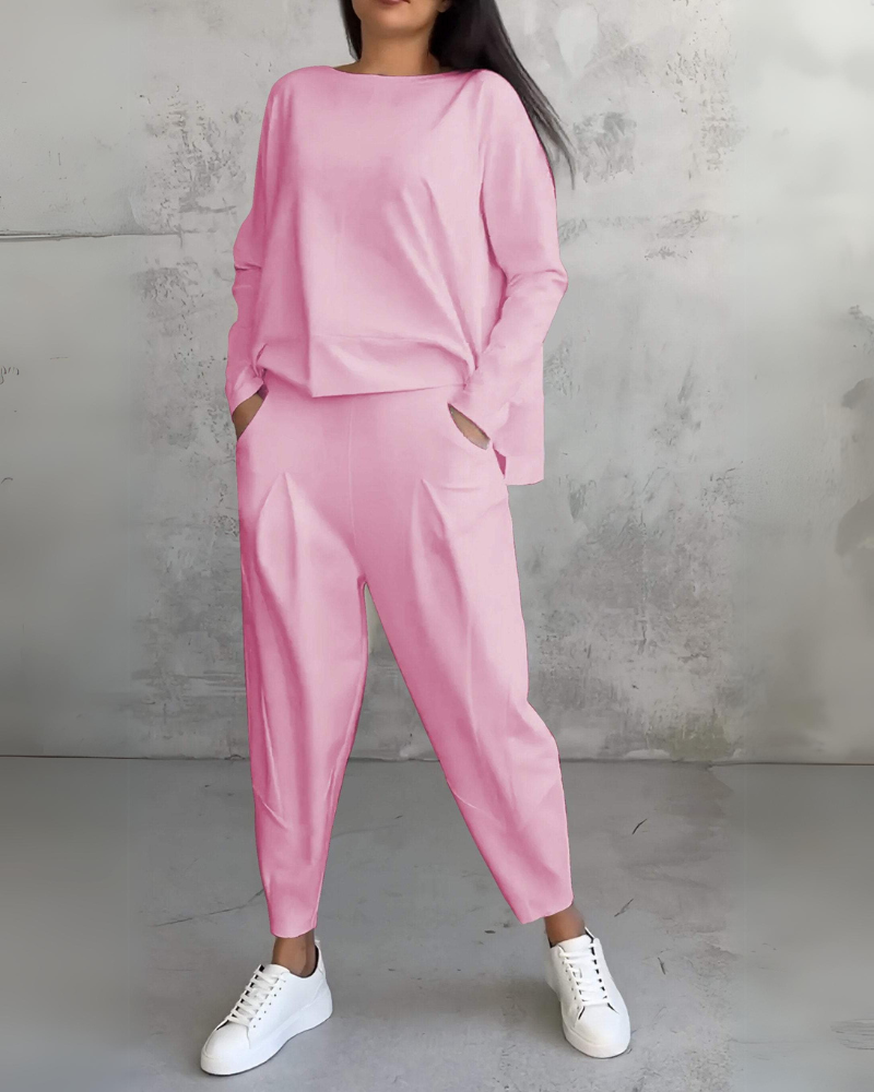Jackquelin Elegant Lounge Set | Matching Chic Top and Trousers