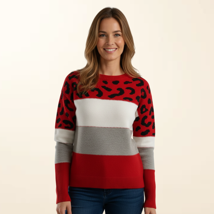 Zoë - Suéter Elegante y Cómodo con Estampado de Leopardo