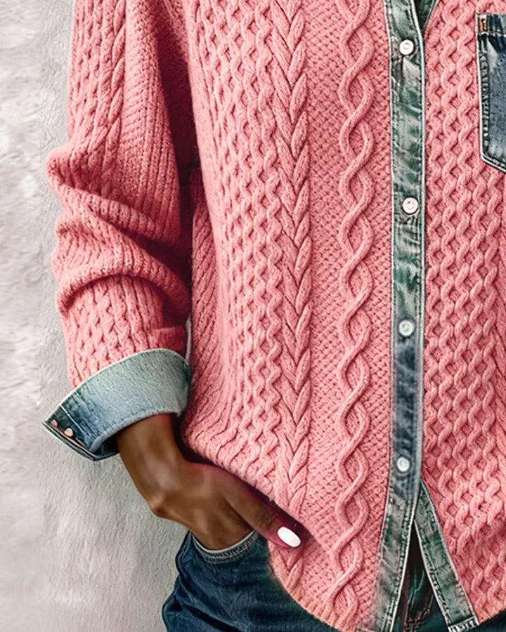 Simone | Camisa Jeans Patchwork