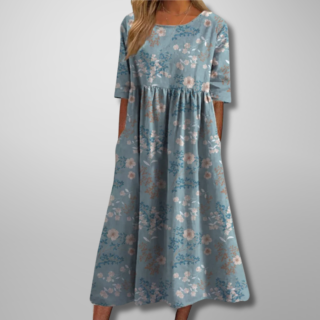 Gail | Vestido Midi Floral Relajado