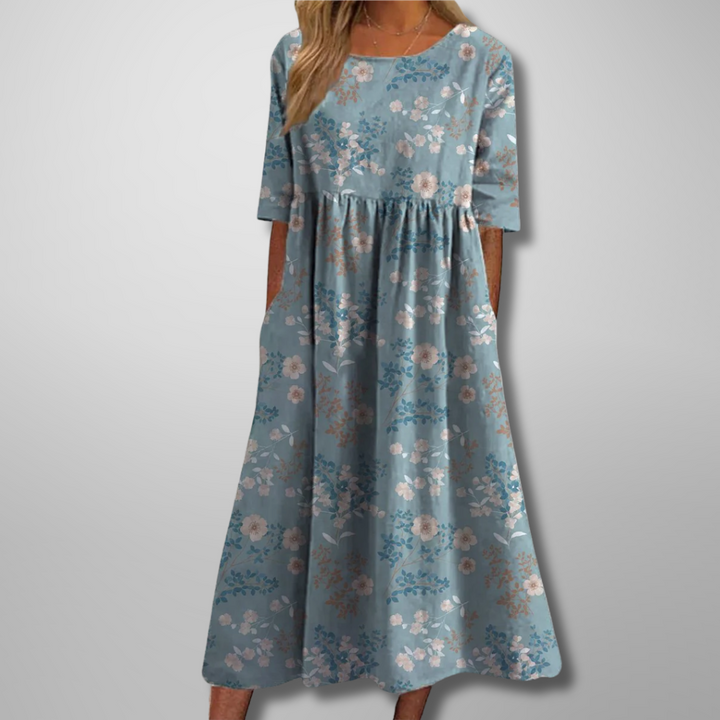 Gail | Vestido Midi Floral Relajado