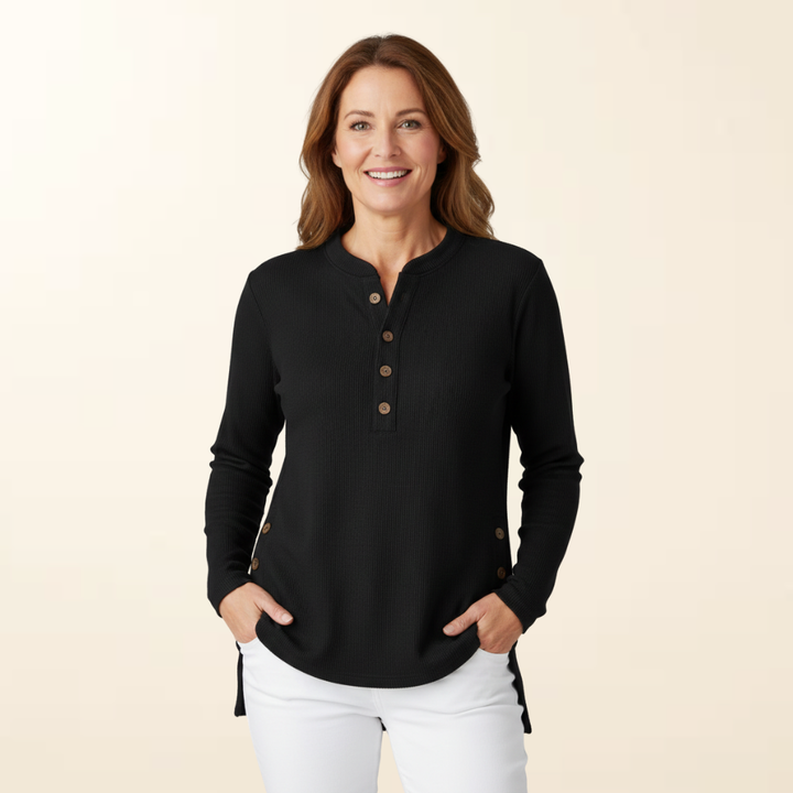 Marianne - Confortável - Detalhes Elegantes com Botões