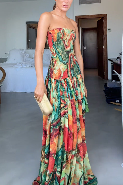 Sienna | Vestido Maxi Ombre Sin Tirantes