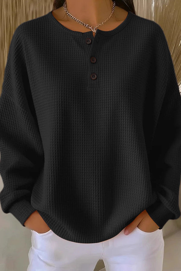 Livia | Henley de punto waffle