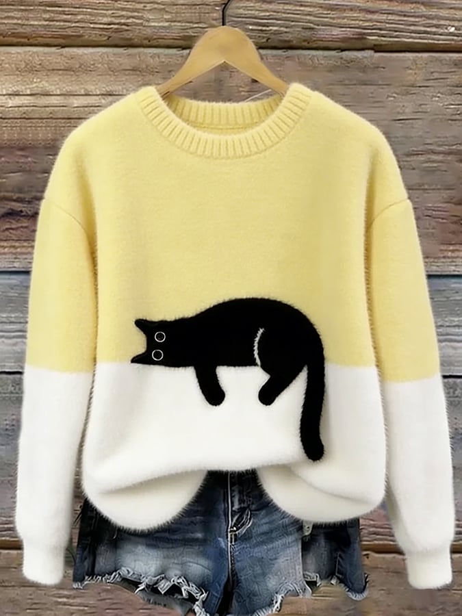 Luna | Suéter con Estampado de Gato