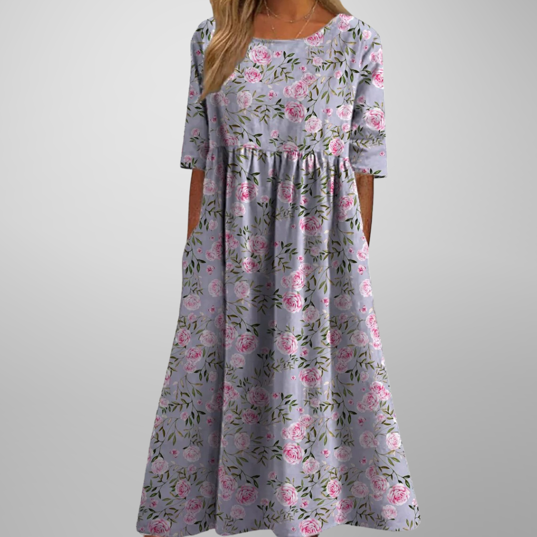 Gail | Vestido Midi Floral Relajado