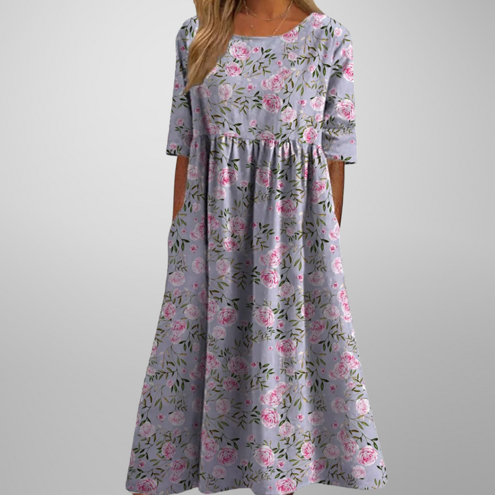Gail | Vestido Midi Floral Relajado