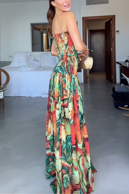 Sienna | Vestido Maxi Ombre Sin Tirantes