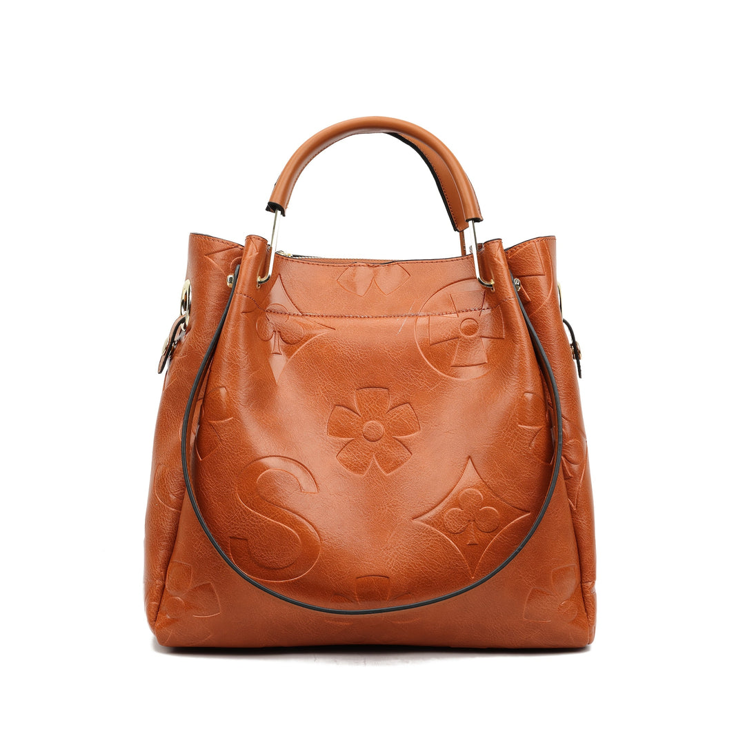 Luna | Set de bolso con relieve floral