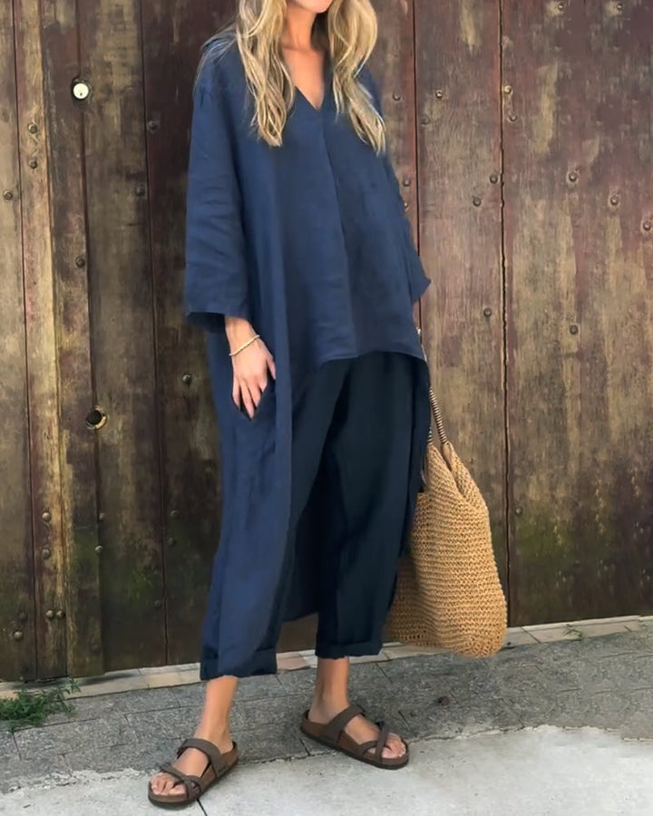 Carolyn Chic and Comfortable Set | Coordinated Top and Relaxed-Fit Bottoms