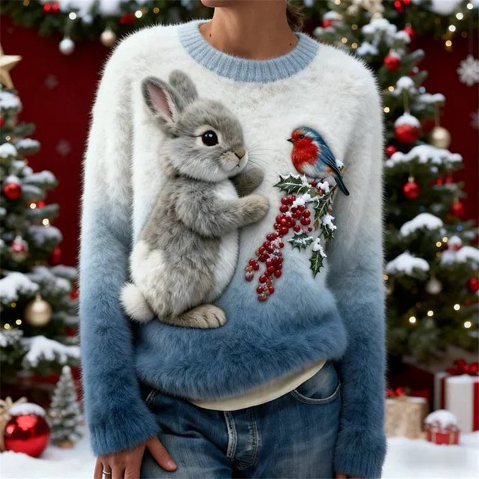Janelli | Classic Bunny Print Sweater
