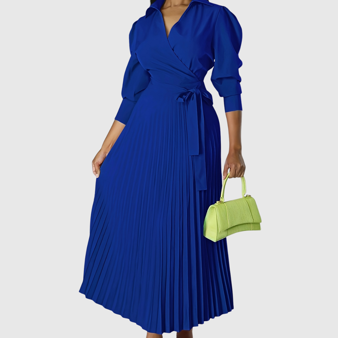 Evelina | Vestido Midi Plisado y Suave