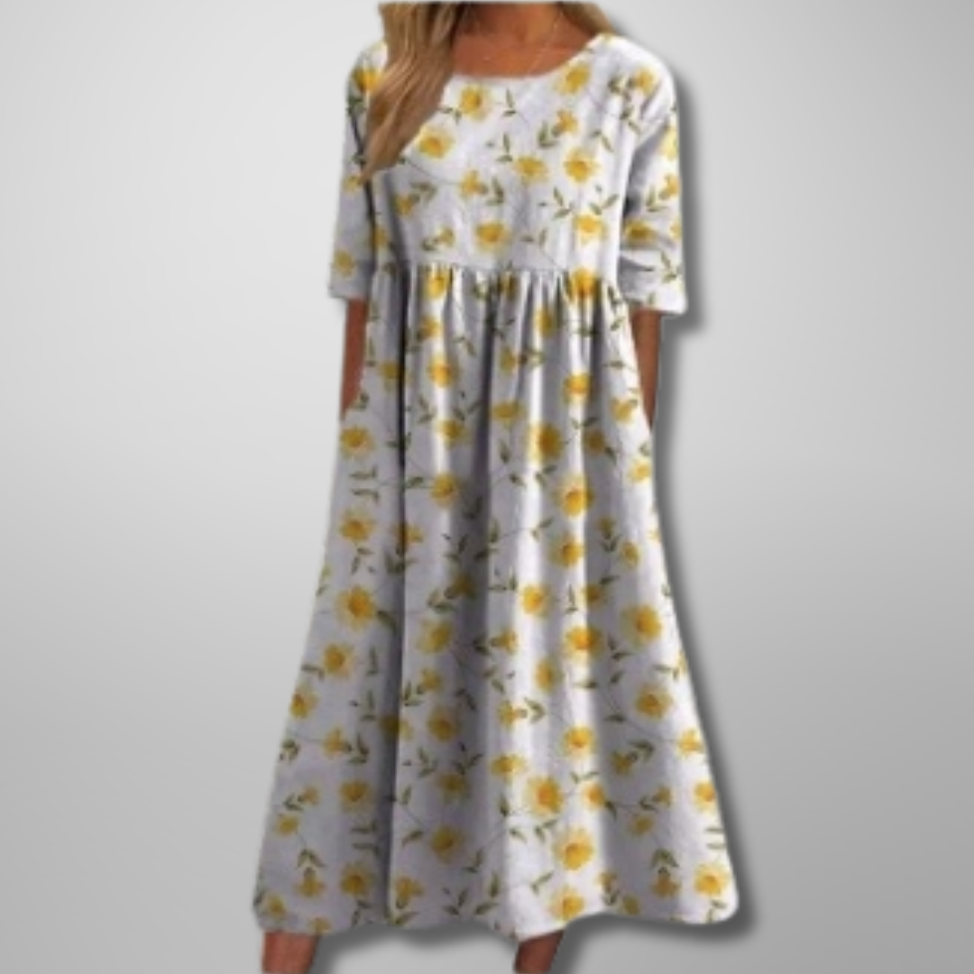 Gail | Vestido Midi Floral Relajado