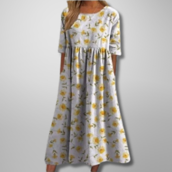 Gail | Vestido Midi Floral Relajado