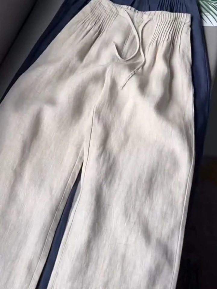 Camille | Wide-leg Pants in Cotton and Blend