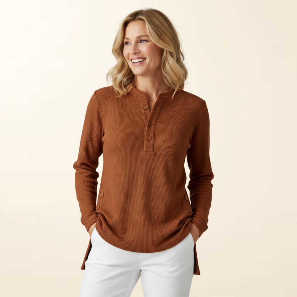 Marianne - Confortável - Detalhes Elegantes com Botões
