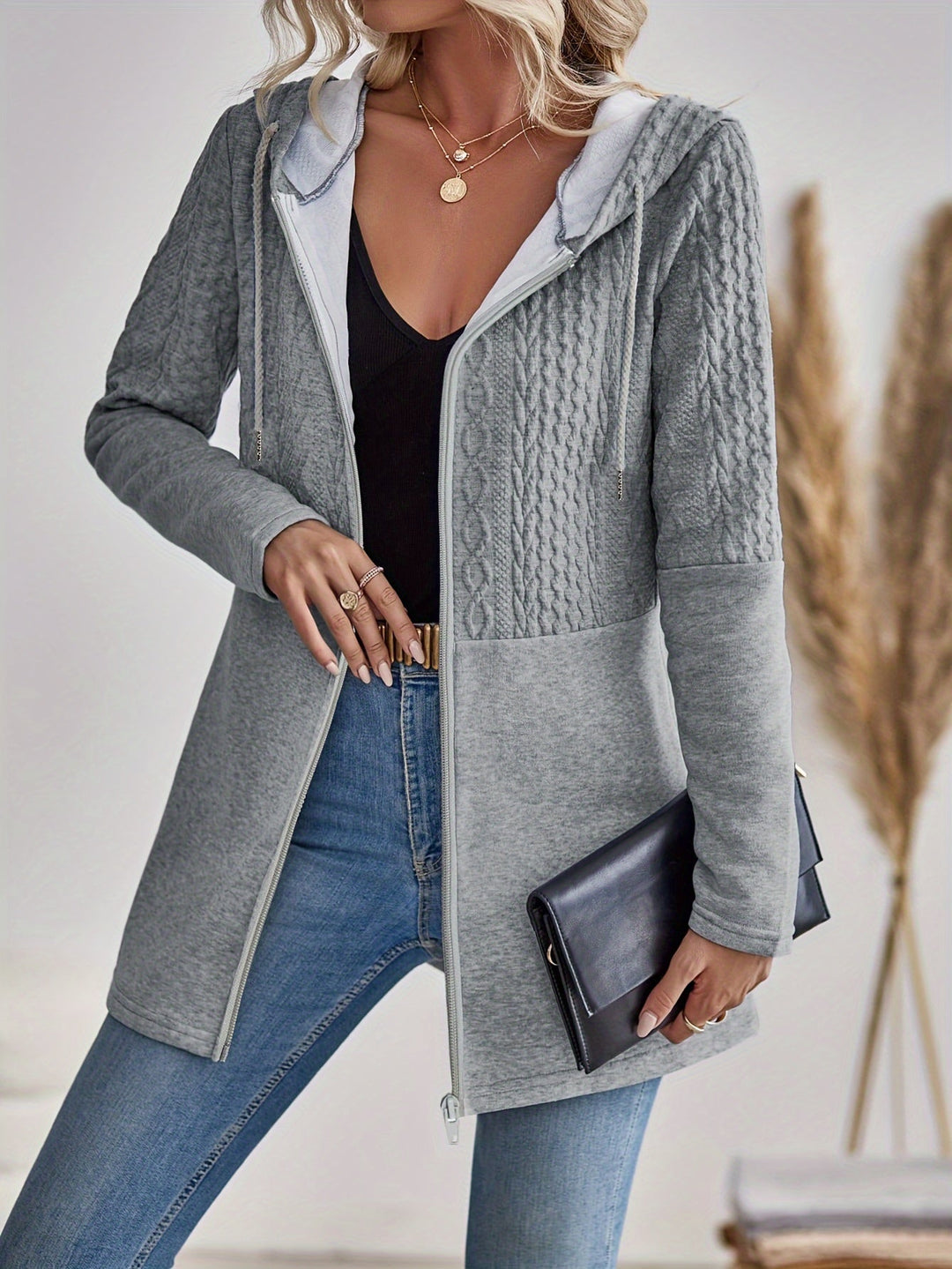 VESPARA | Sudadera con capucha para mujer con cremallera