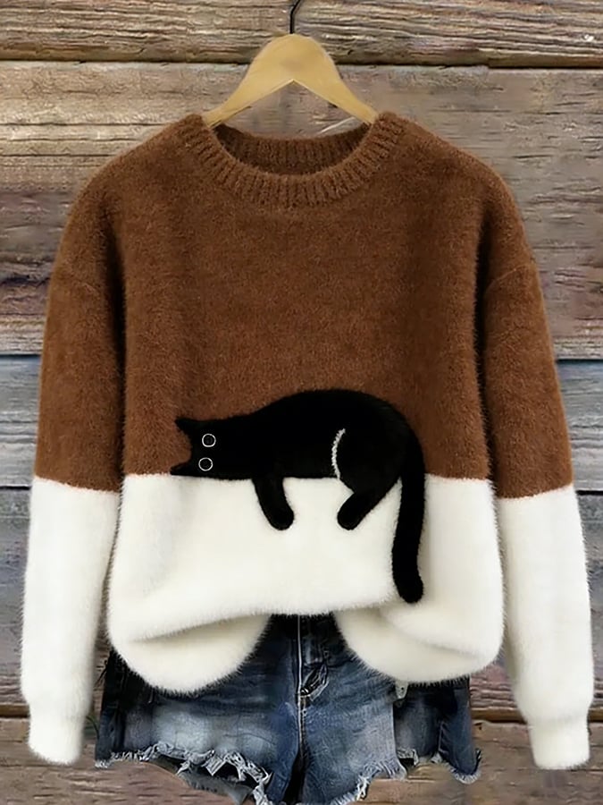 Luna | Suéter con Estampado de Gato