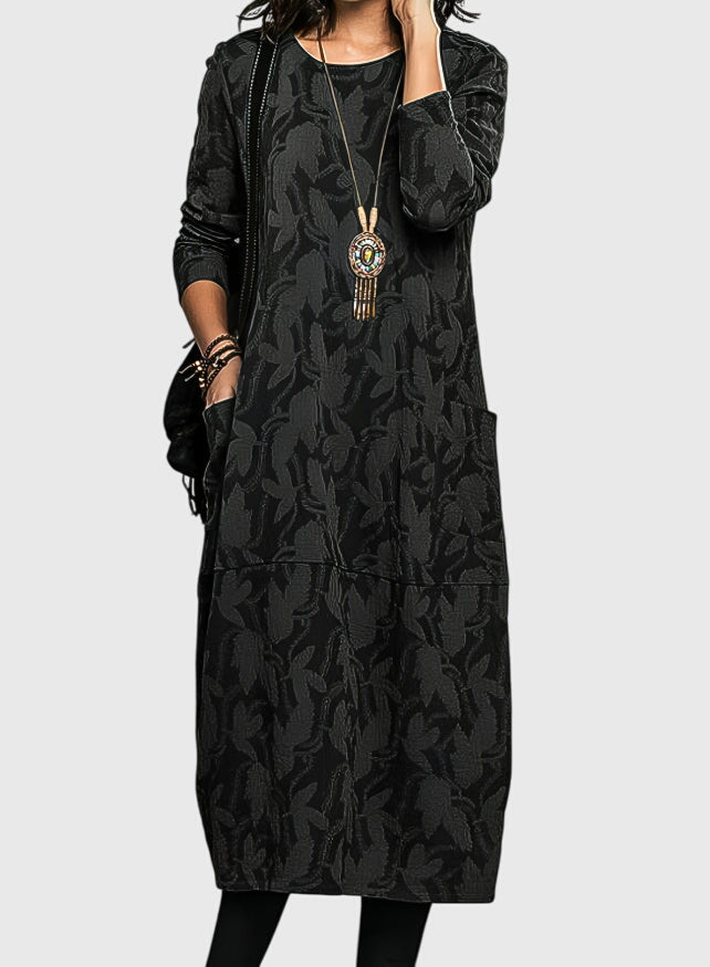 Victoria | Vestido casual de cuello redondo