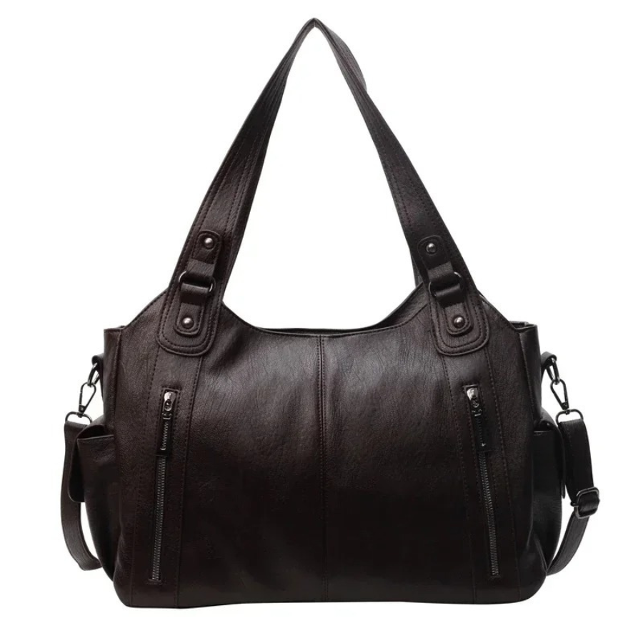 Uma - Bolso de hombro grande con doble cremallera