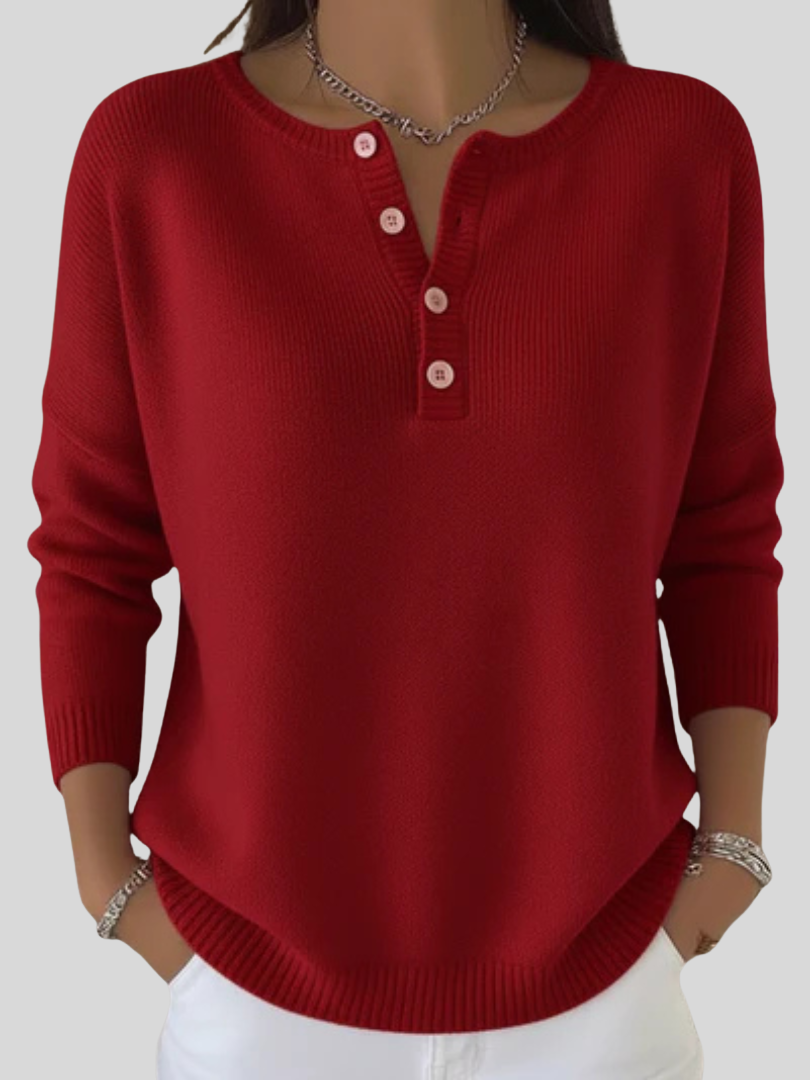 Bliss | Soft  Button Detailed Sweater