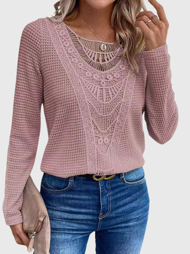 Amelie | Blusa bohemia rosa