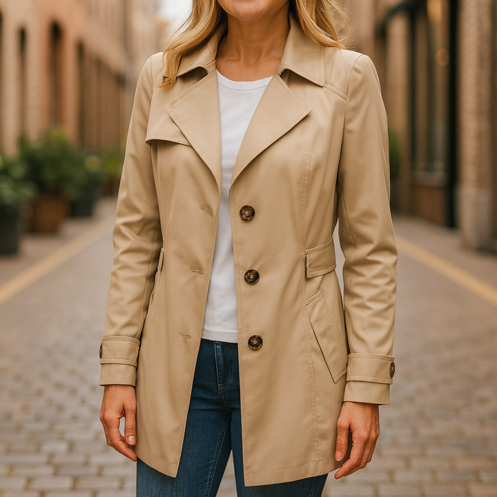 Jamie | Trench Coat Elegante de Otoño