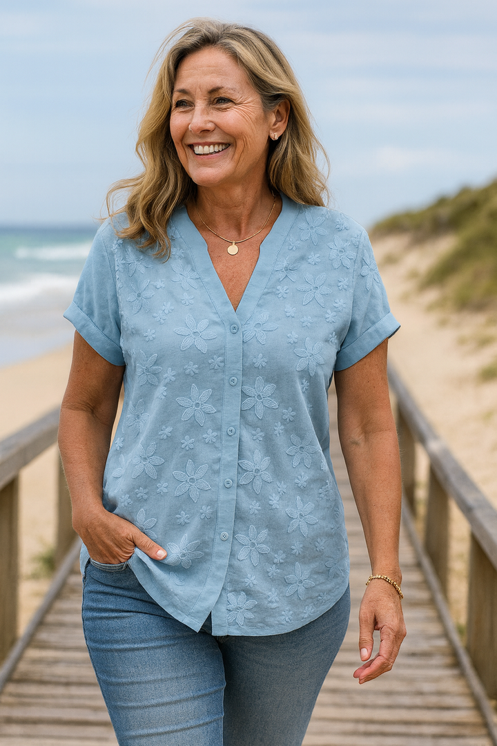 Rena Natural Cotton-Top