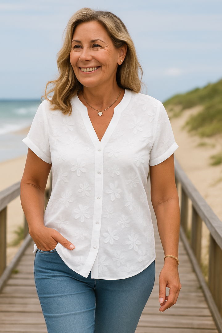Rena Natural Cotton-Top