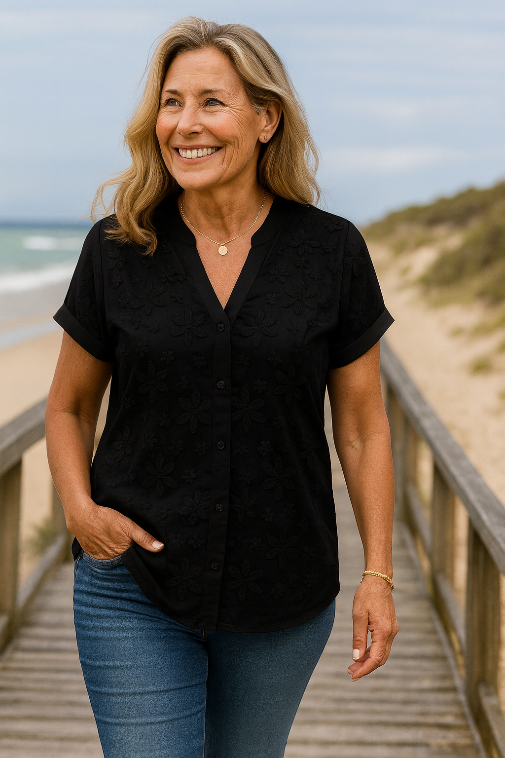 Rena Natural Cotton-Top