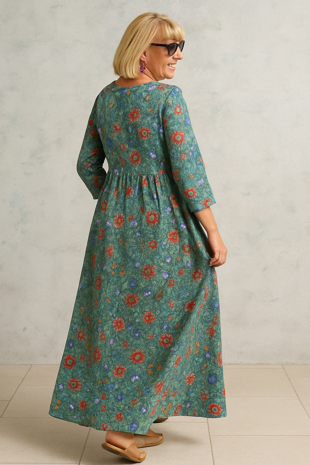Elsie | Vestido vintage relajado con bolsillos