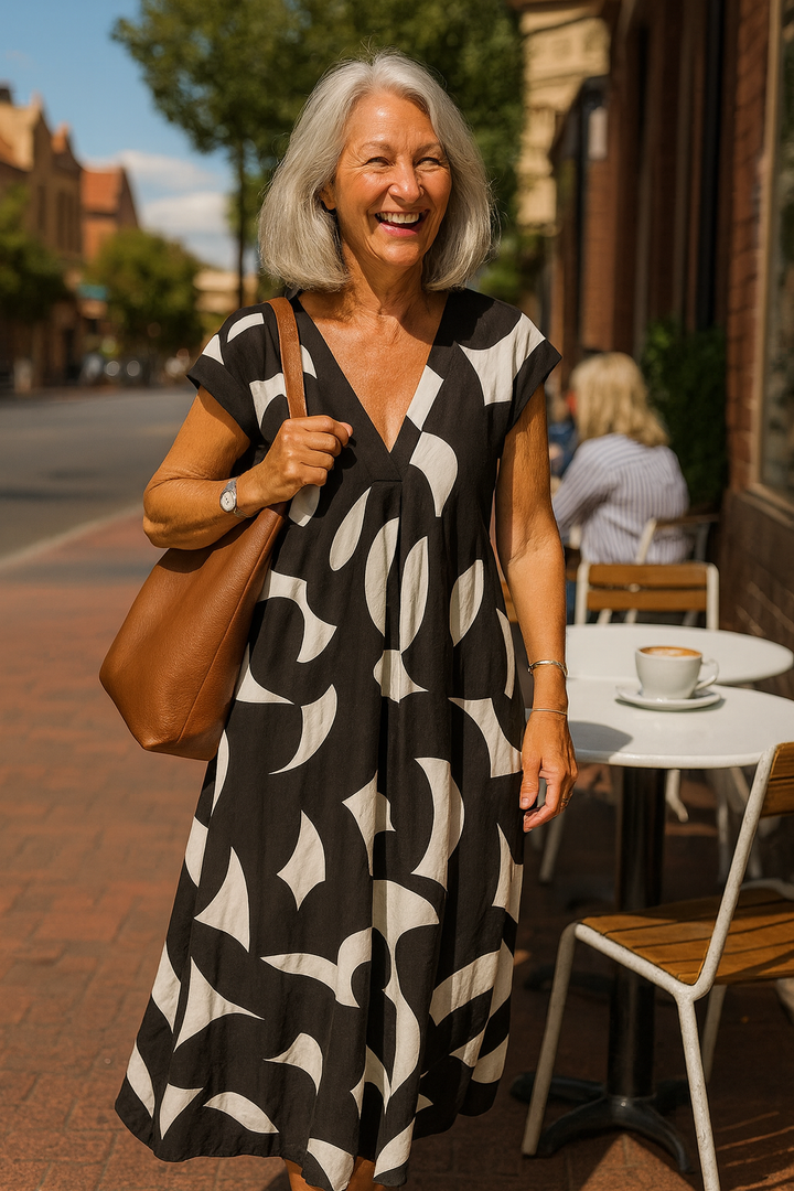 Corinne | Vestido Maxi Sofisticado – Ajuste Favorecedor con Cobertura para el Abdomen
