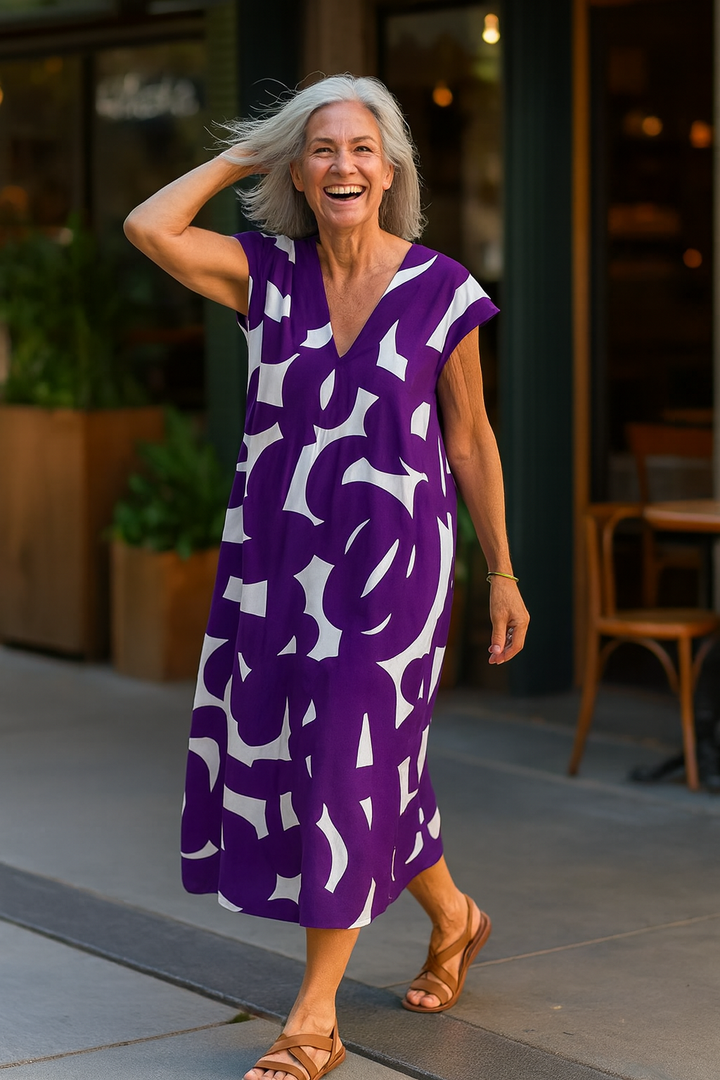 Corinne | Vestido Maxi Sofisticado – Ajuste Favorecedor con Cobertura para el Abdomen