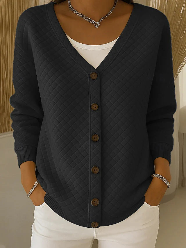 Karina | Textured Button Cardigan