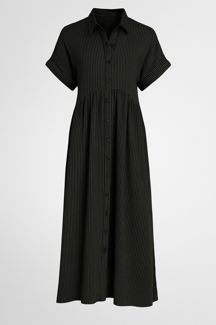 Women's Elegant Midi Dress with Pockets