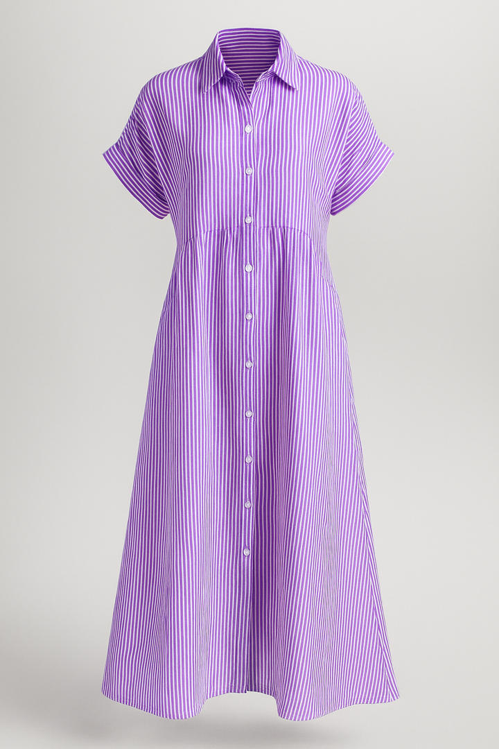 Women's Elegant Midi Dress with Pockets