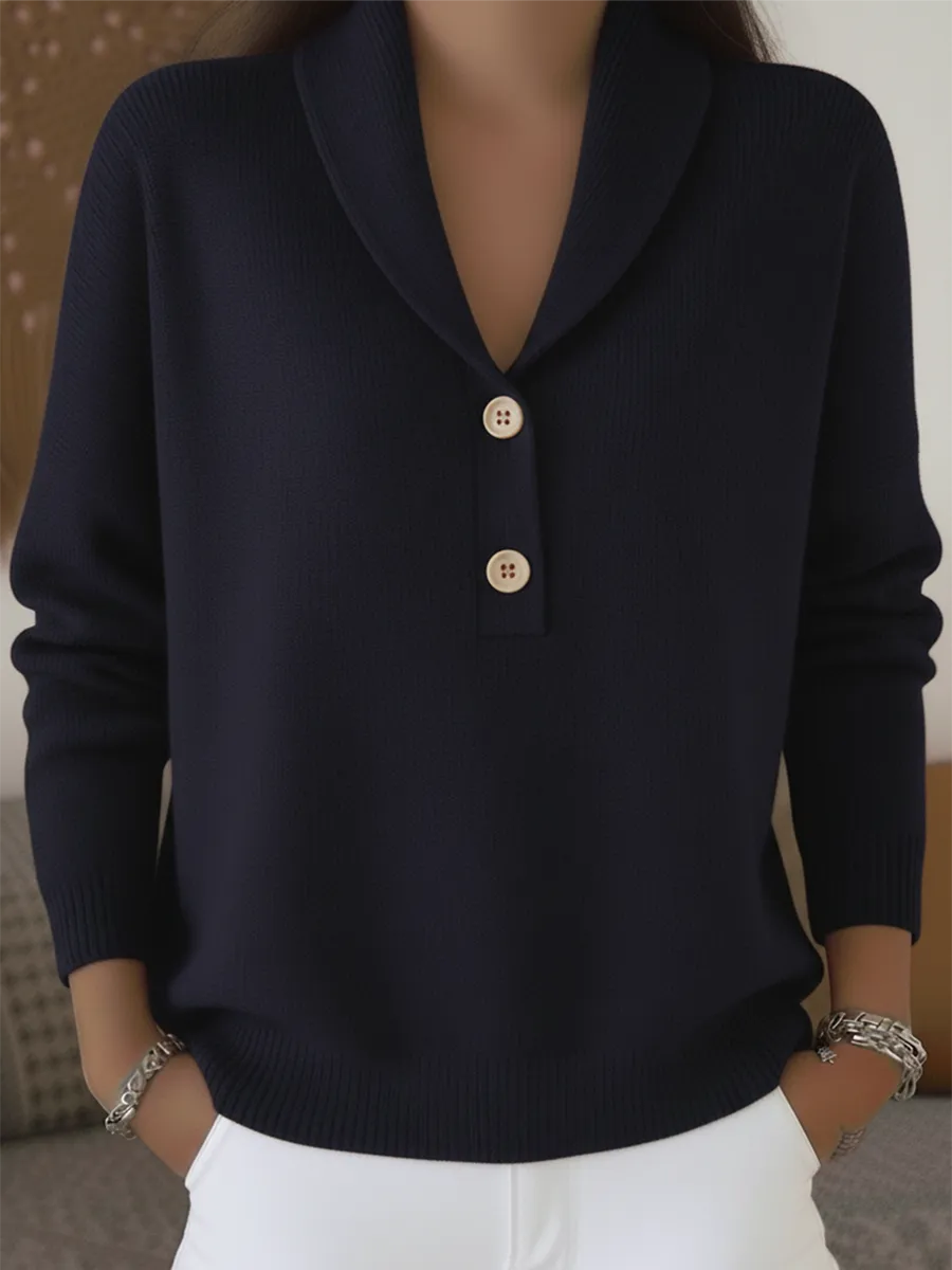 Lenora | Suéter con cuello y botones