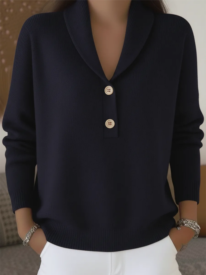 Lenora | Suéter con cuello y botones