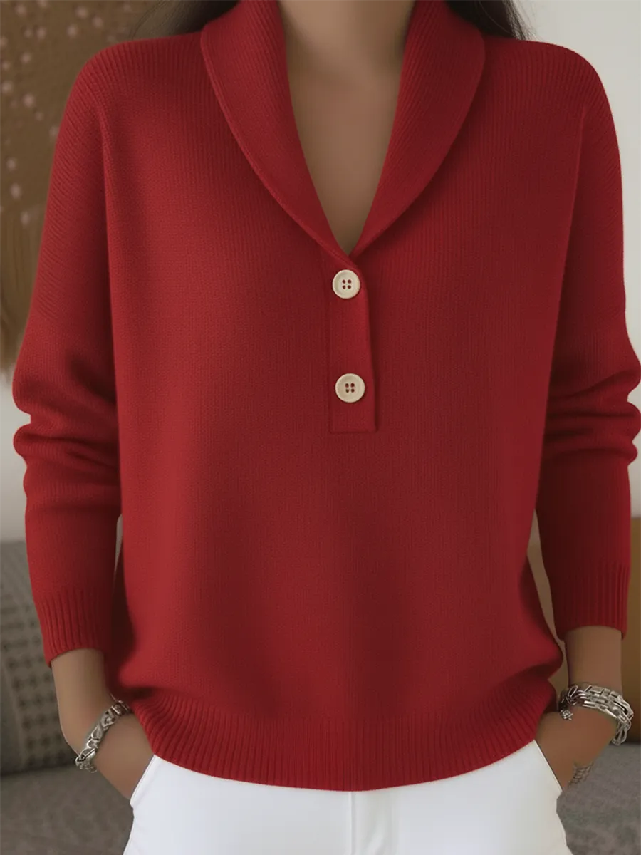 Lenora | Suéter con cuello y botones