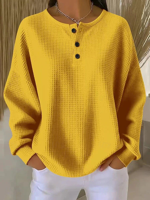 Livia | Henley de punto waffle