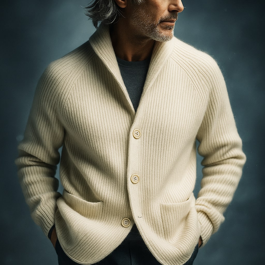 Edward | Cárdigan de pana de lana para hombre