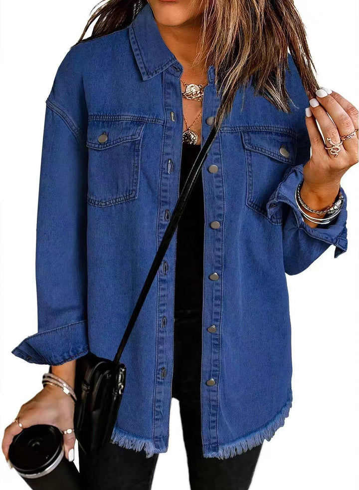 ROXANE - Jaqueta Jeans Clássica para o Dia a Dia
