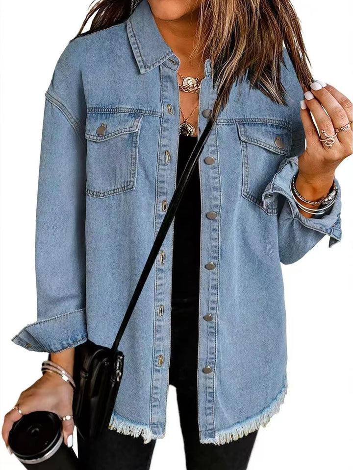 ROXANE - Jaqueta Jeans Clássica para o Dia a Dia