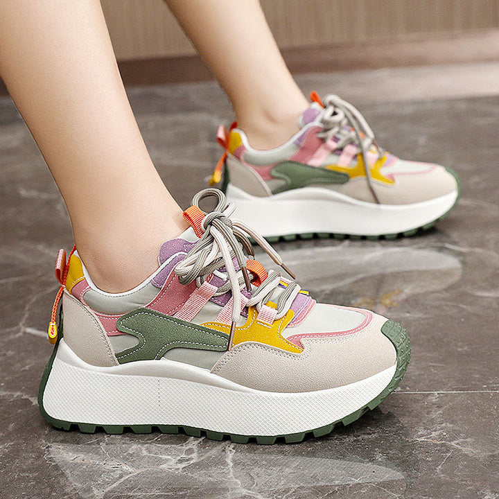 BRISSA - Comfy Breathable Lace up Running Sneakers