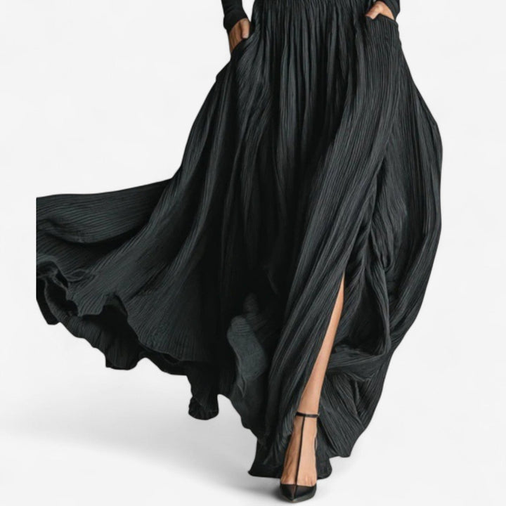 Cerynn | Falda Maxi de Cintura Alta Más Camisa