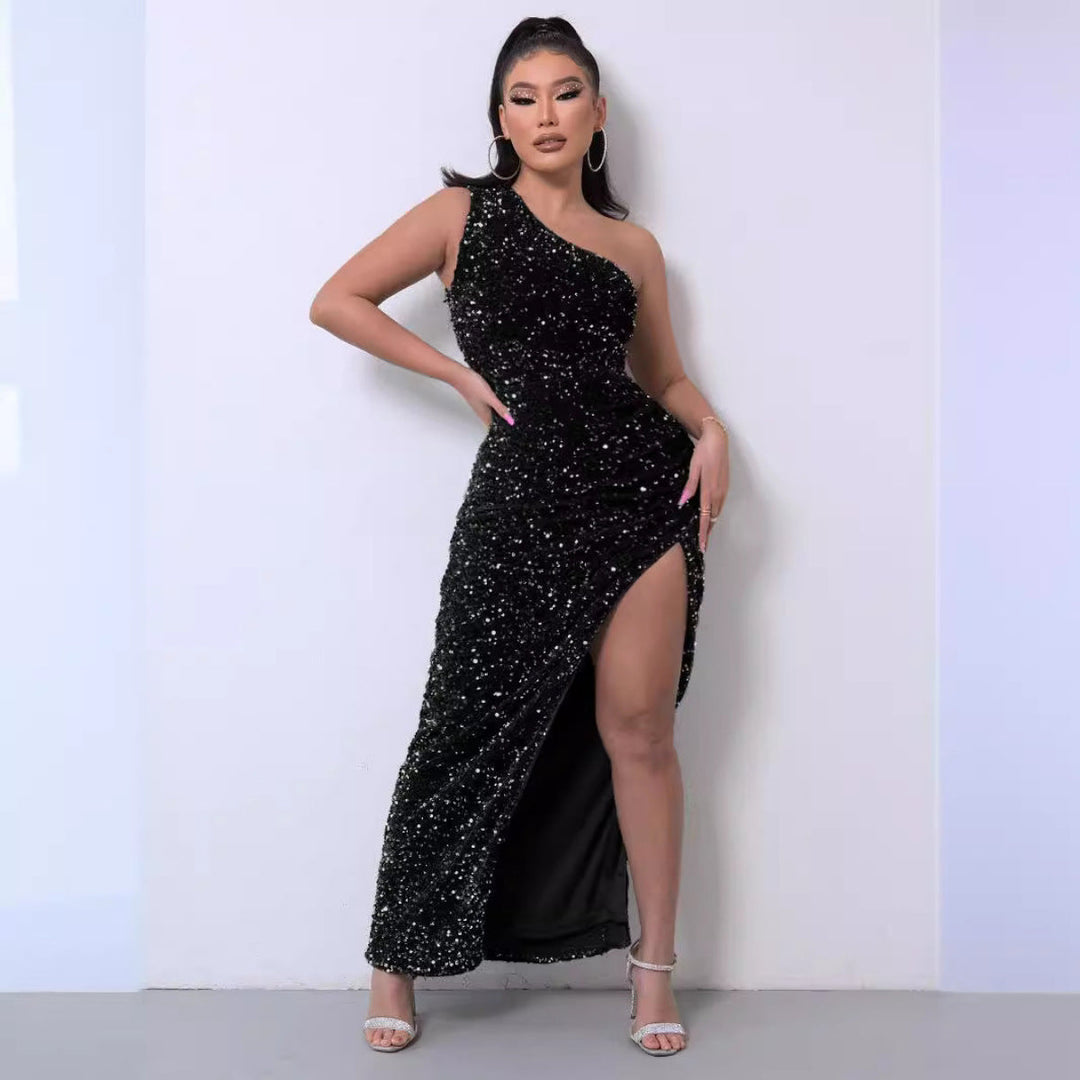 Lillian | Vestido de Noche de un Hombro de Lujo