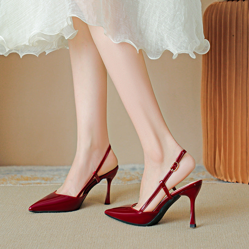 ZURI - Elegant Pointed Toe Adjustable Strap Stiletto