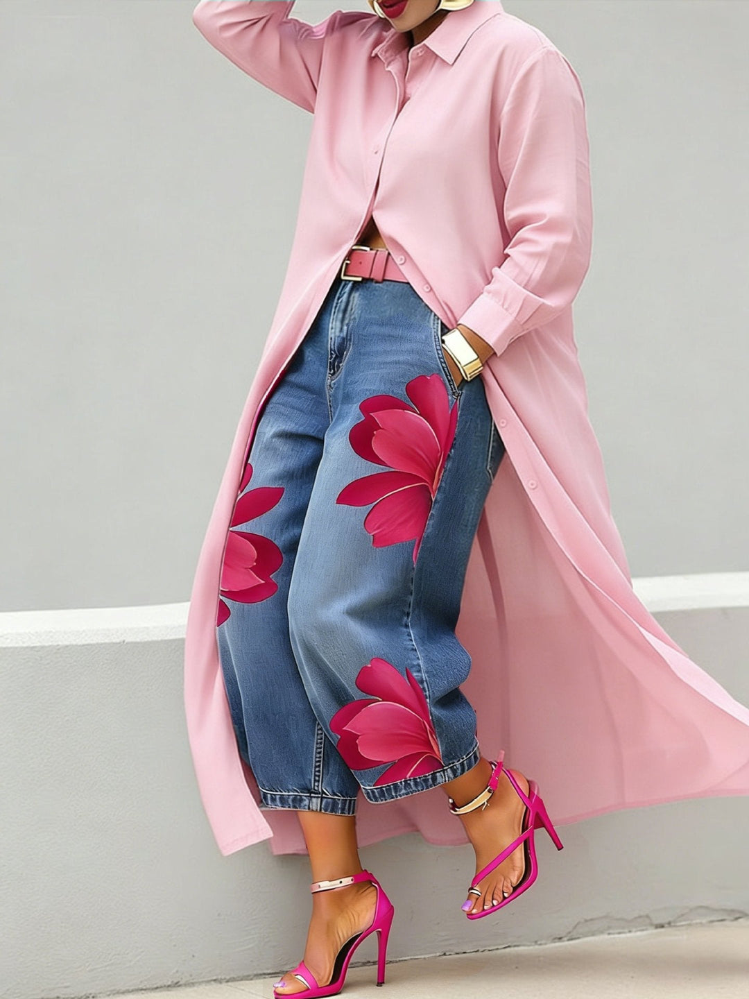 Sophia | Pantalones anchos elegantes con estampado floral