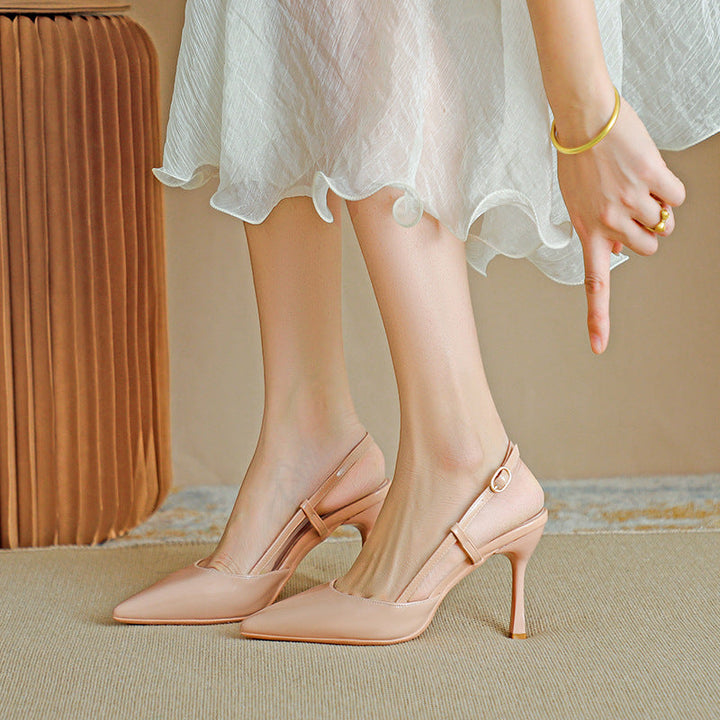 ZURI - Elegant Pointed Toe Adjustable Strap Stiletto