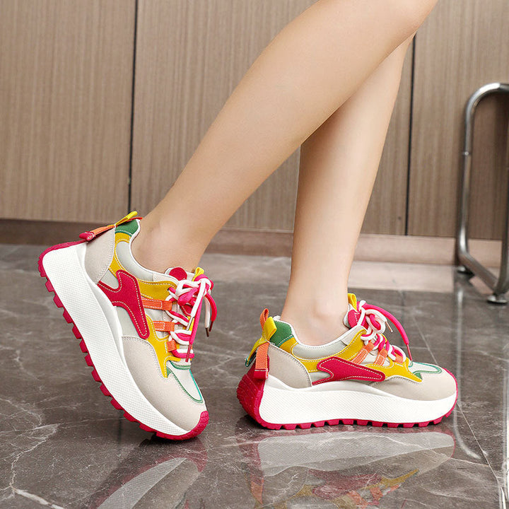 BRISSA - Comfy Breathable Lace up Running Sneakers